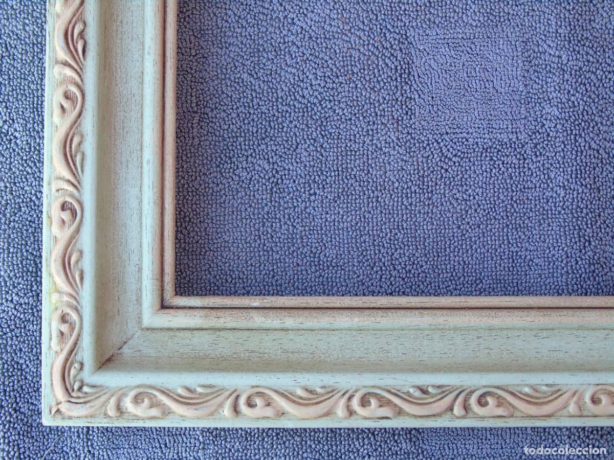 Vintage: MARCO DE MADERA VINTAGE. VERDE CLARO. - Foto 5