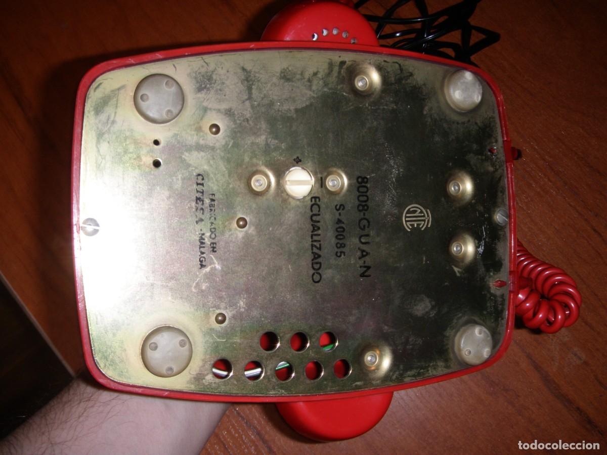 Vintage: TELEFONO CITESA ROJO FUNCINANDO IMPECABLE MUY BONITO - Foto 5