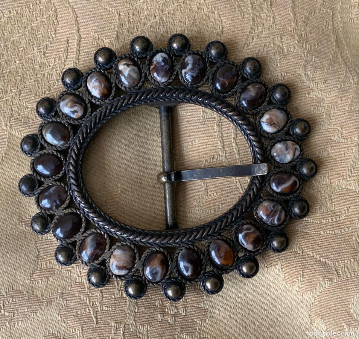 Vintage: HEBILLA METAL CON SIMIL PIEDRAS - Foto 1