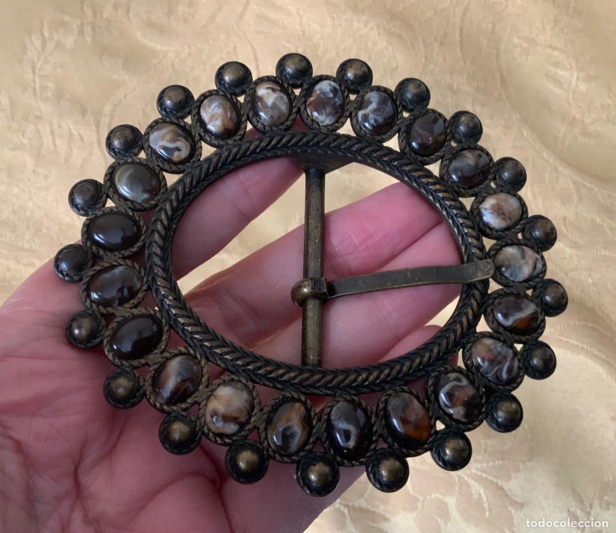 Vintage: HEBILLA METAL CON SIMIL PIEDRAS - Foto 2