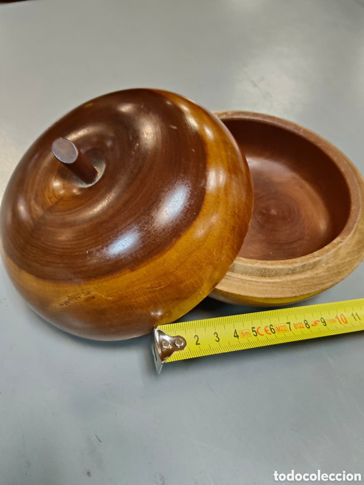 Vintage: Caja de madera en forma de manzana - Foto 3