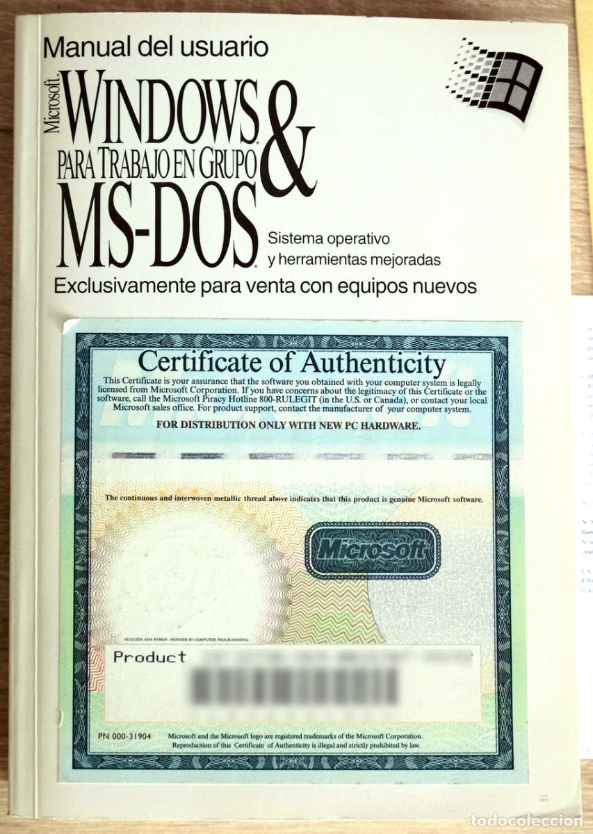 Vintage: Libro MS-DOS y Windows 3.1 en espa&ntilde;ol y con licencia - Foto 1