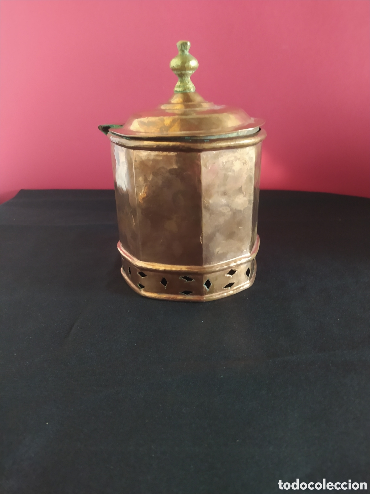 Vintage: Viejo bote de cobre y lat&oacute;n - Foto 1
