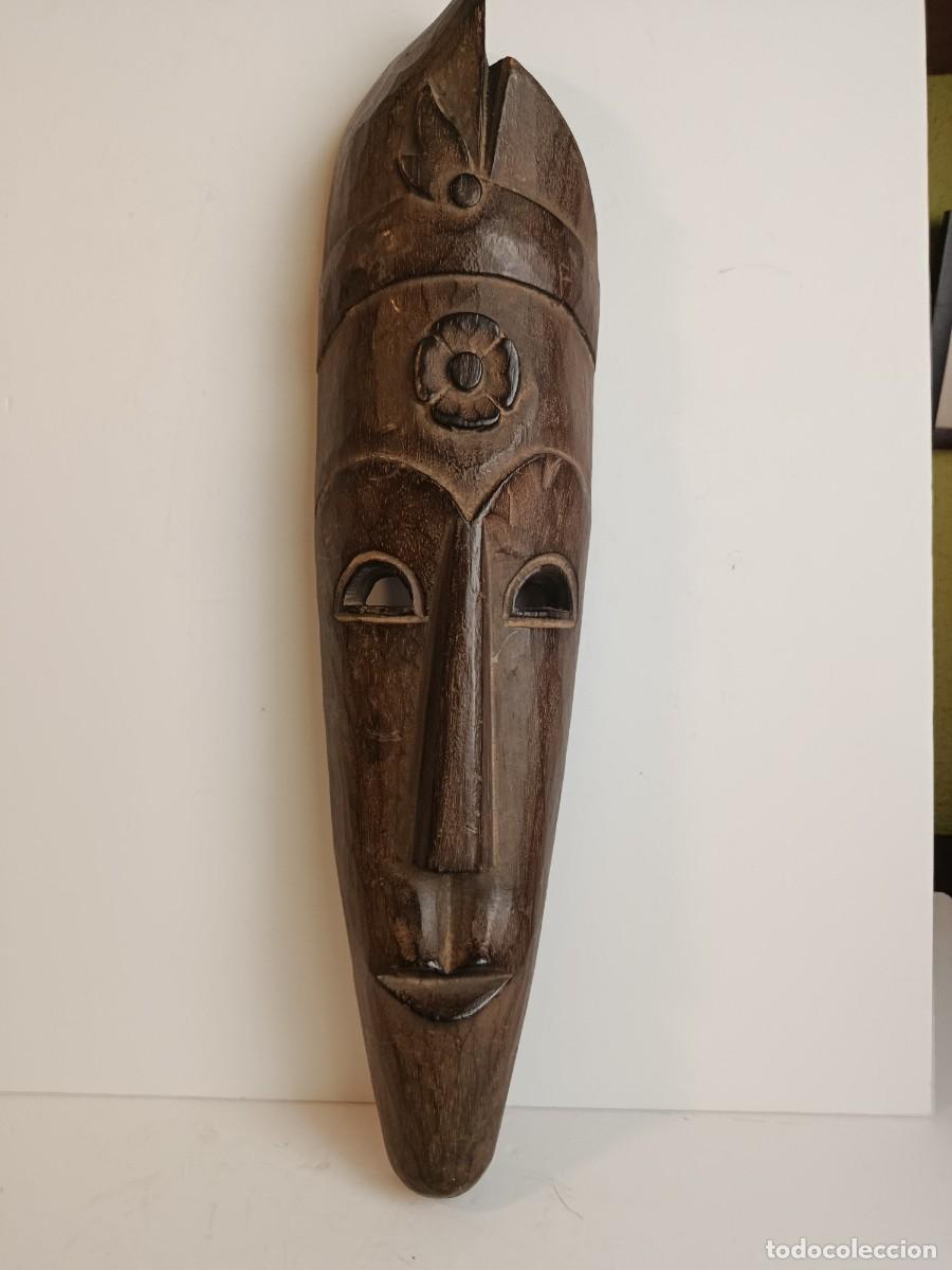 Vintage: MASCARA AFRICANA TALLA DE MADERA - Foto 1