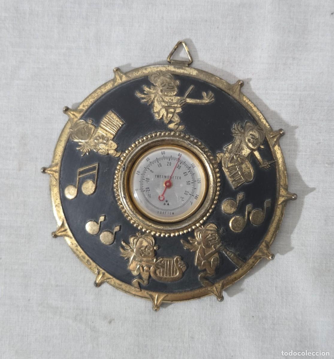 Vintage: Termometro de pared Foreign, laton, funciona - Foto 1