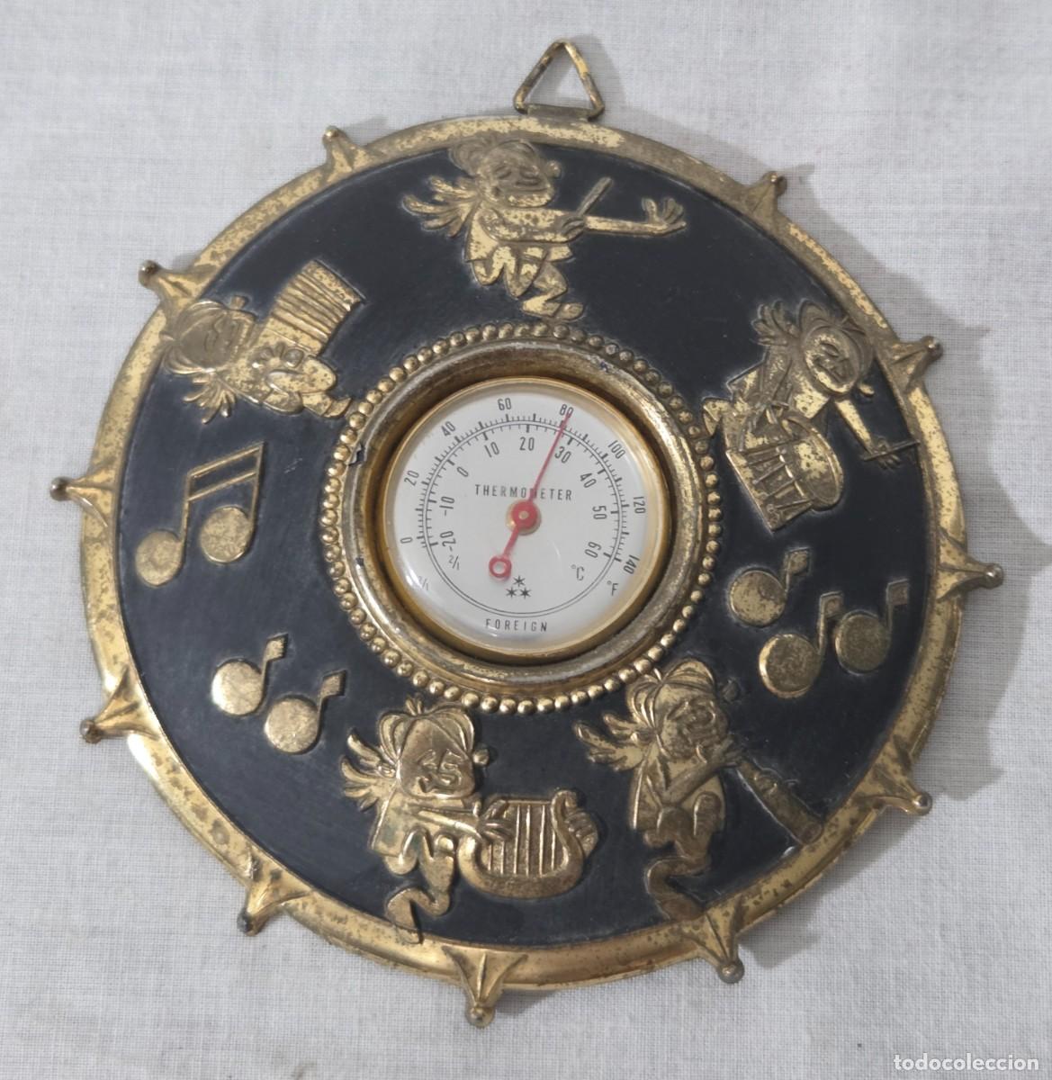 Vintage: Termometro de pared Foreign, laton, funciona - Foto 2