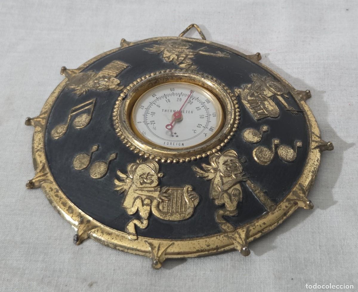 Vintage: Termometro de pared Foreign, laton, funciona - Foto 3
