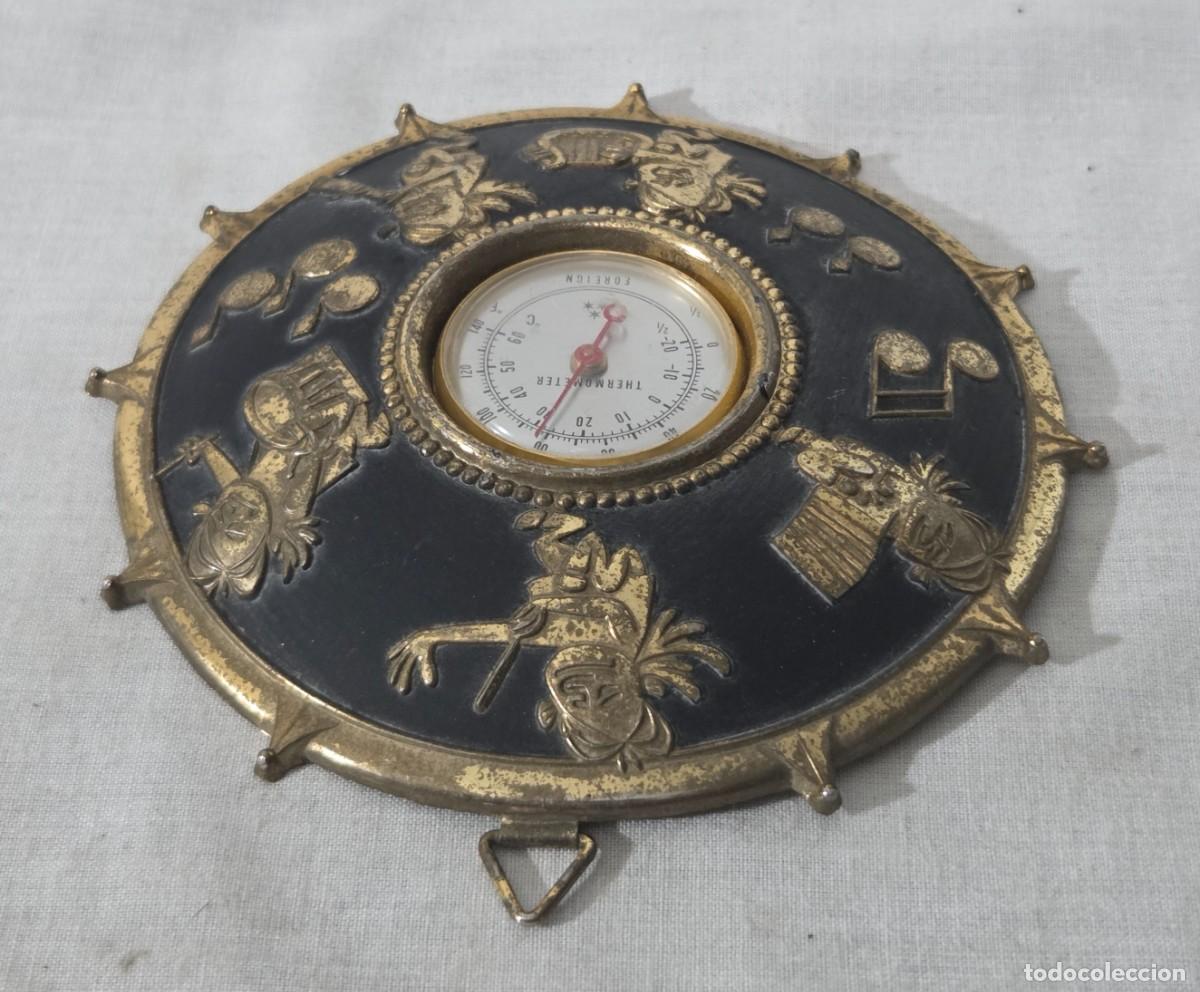 Vintage: Termometro de pared Foreign, laton, funciona - Foto 5
