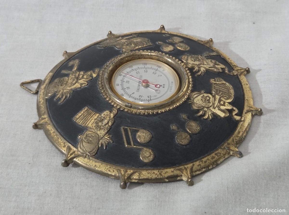 Vintage: Termometro de pared Foreign, laton, funciona - Foto 6