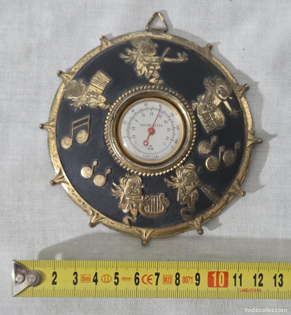 Vintage: Termometro de pared Foreign, laton, funciona - Foto 9
