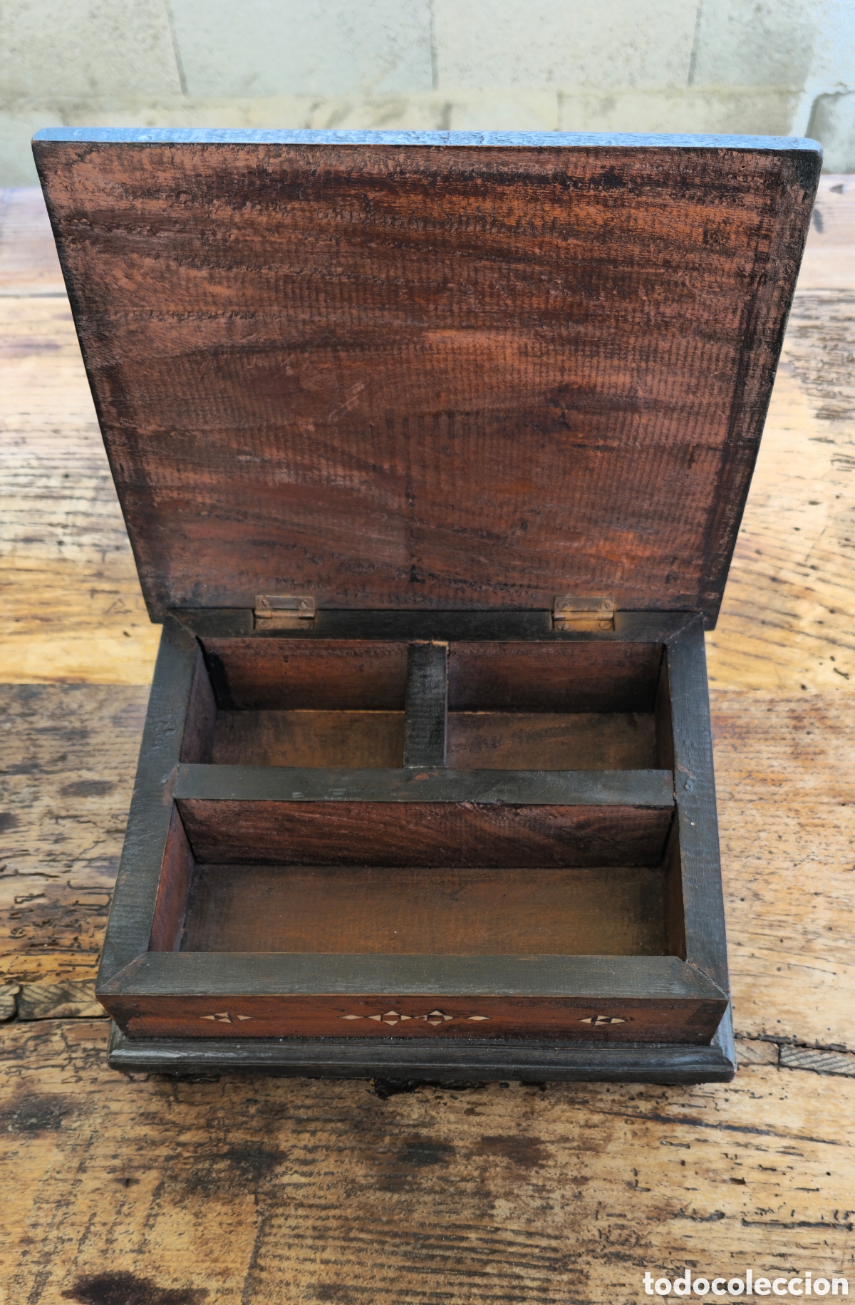 Vintage: Caja tallada madera vintage - Foto 2