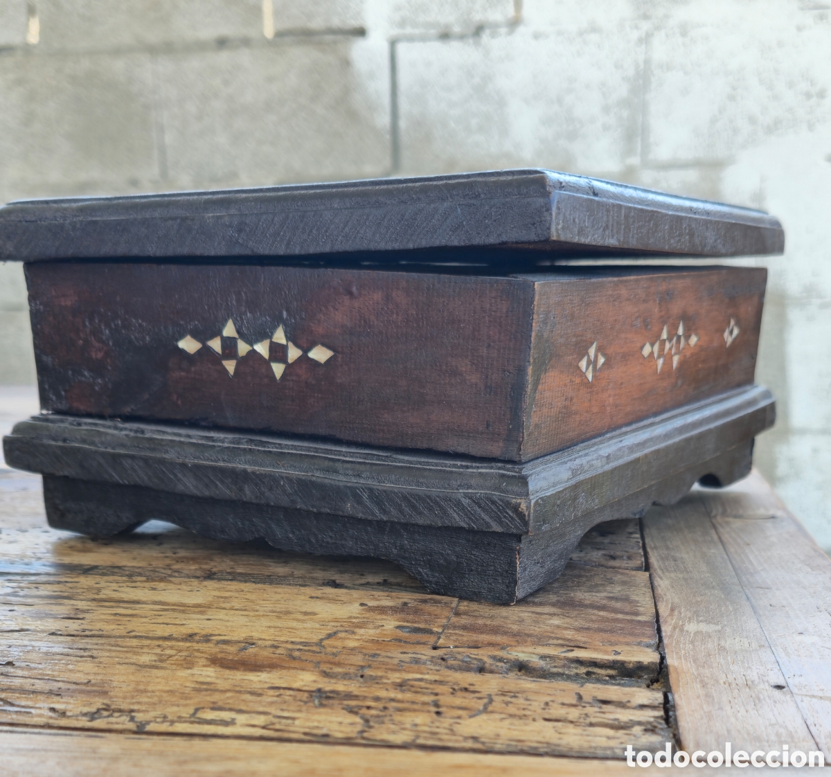 Vintage: Caja tallada madera vintage - Foto 5
