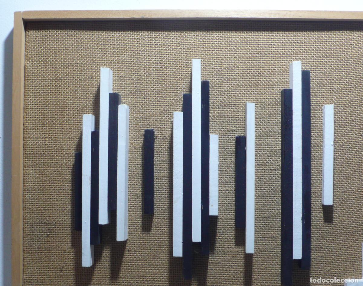 Vintage: ABSTRACTO EN MADERA SOBRE ARPILLERA - Foto 2