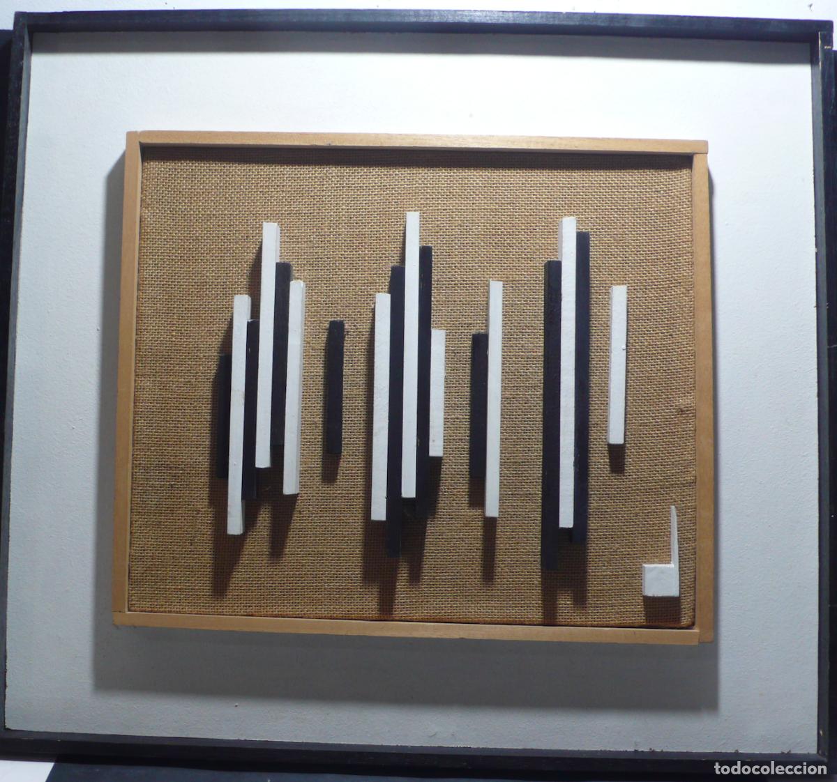 Vintage: ABSTRACTO EN MADERA SOBRE ARPILLERA - Foto 1