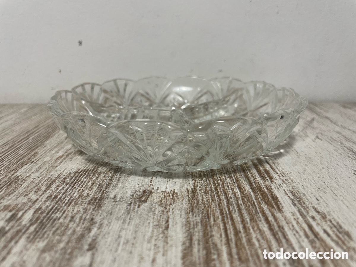 Vintage: BANDEJA C&Oacute;CTEL CRISTAL TALLADO - Foto 4
