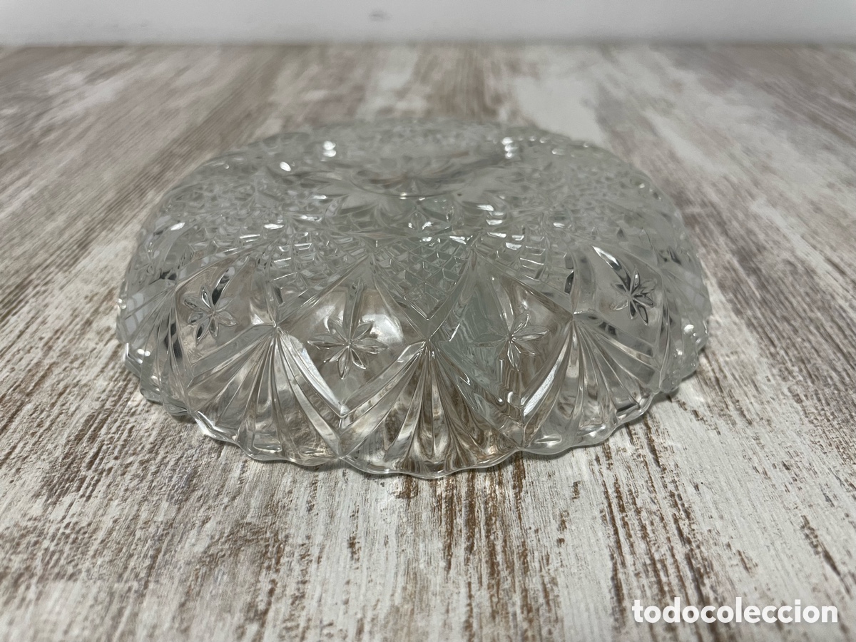 Vintage: BANDEJA C&Oacute;CTEL CRISTAL TALLADO - Foto 5