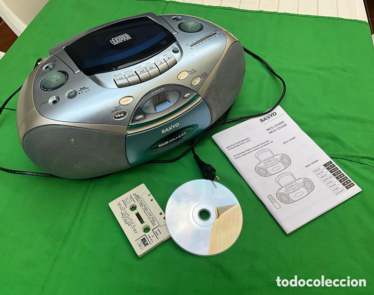 sanyo mcd-zx500f cd portable radio am/fm+casset - Buy Other
