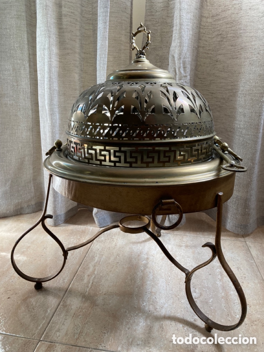 Vintage: Brasero en bronce con pala - Foto 1