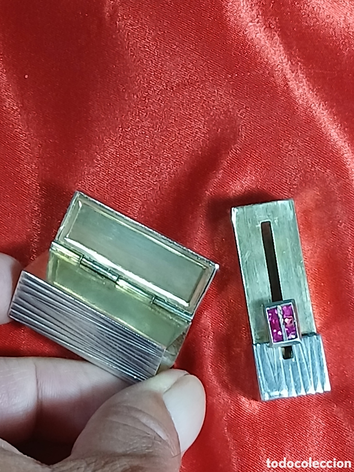 Vintage: Pintalabios de plata y granates - Foto 8