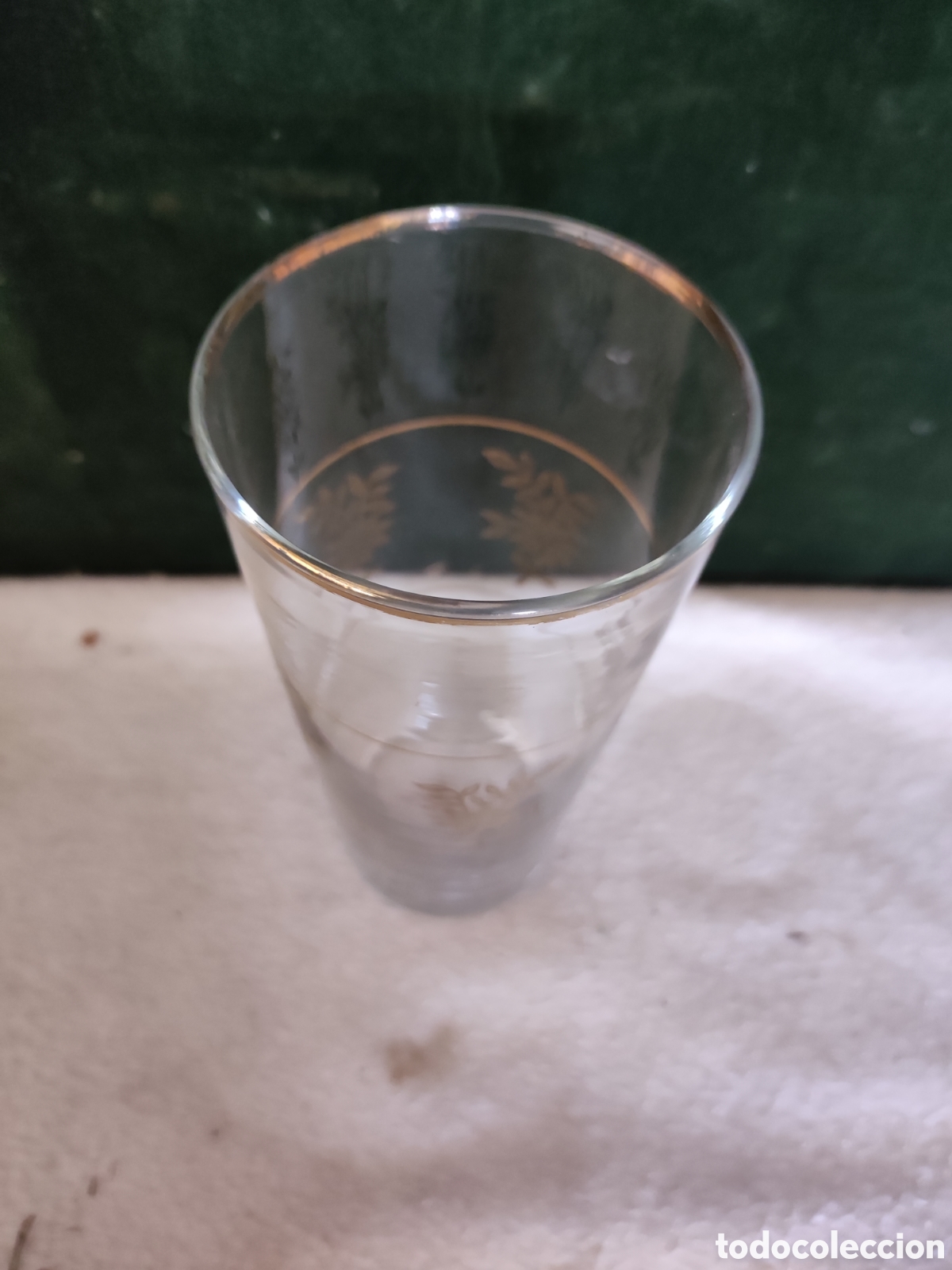 Vintage: Vaso decorado dorado vintage - Foto 2