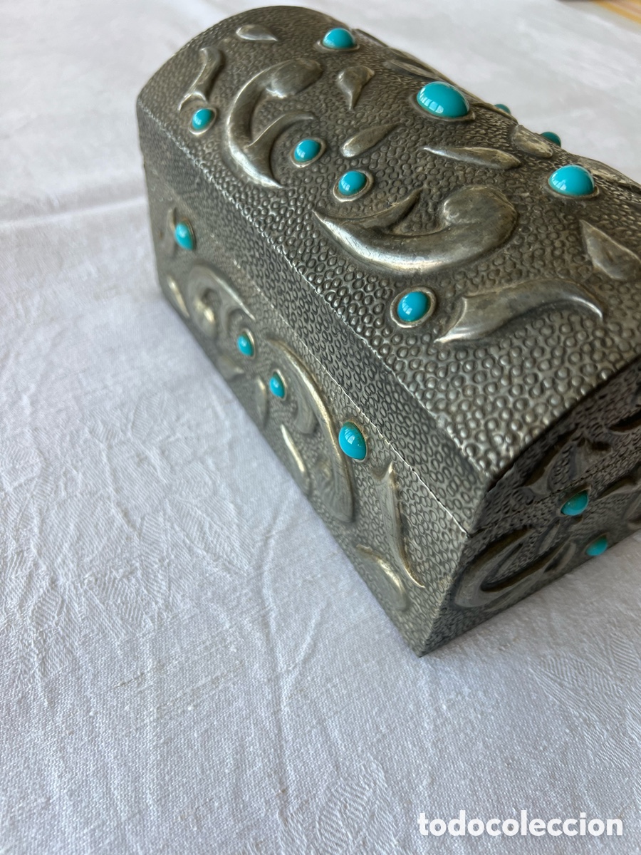 Vintage: Caja repujada de esta&ntilde;o - Foto 2