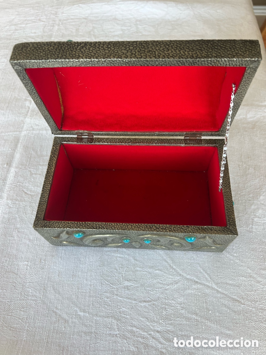 Vintage: Caja repujada de esta&ntilde;o - Foto 4