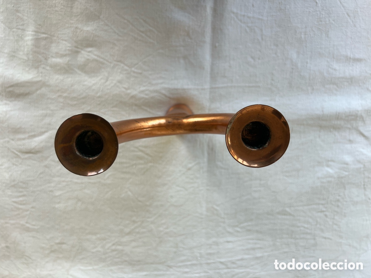 Vintage: Candelabro de cobre muy original - Foto 3