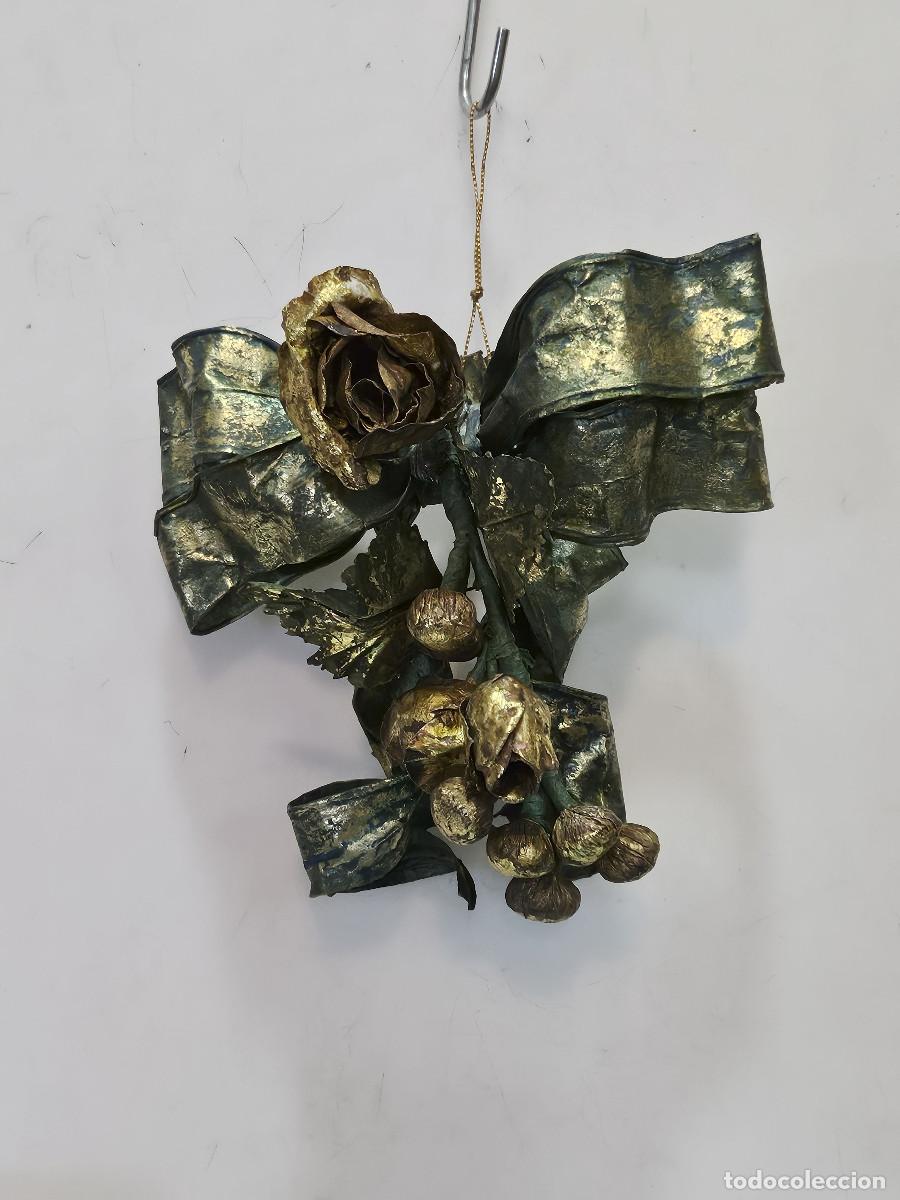 Vintage: adornos navide&ntilde;os flores ecas - Foto 1