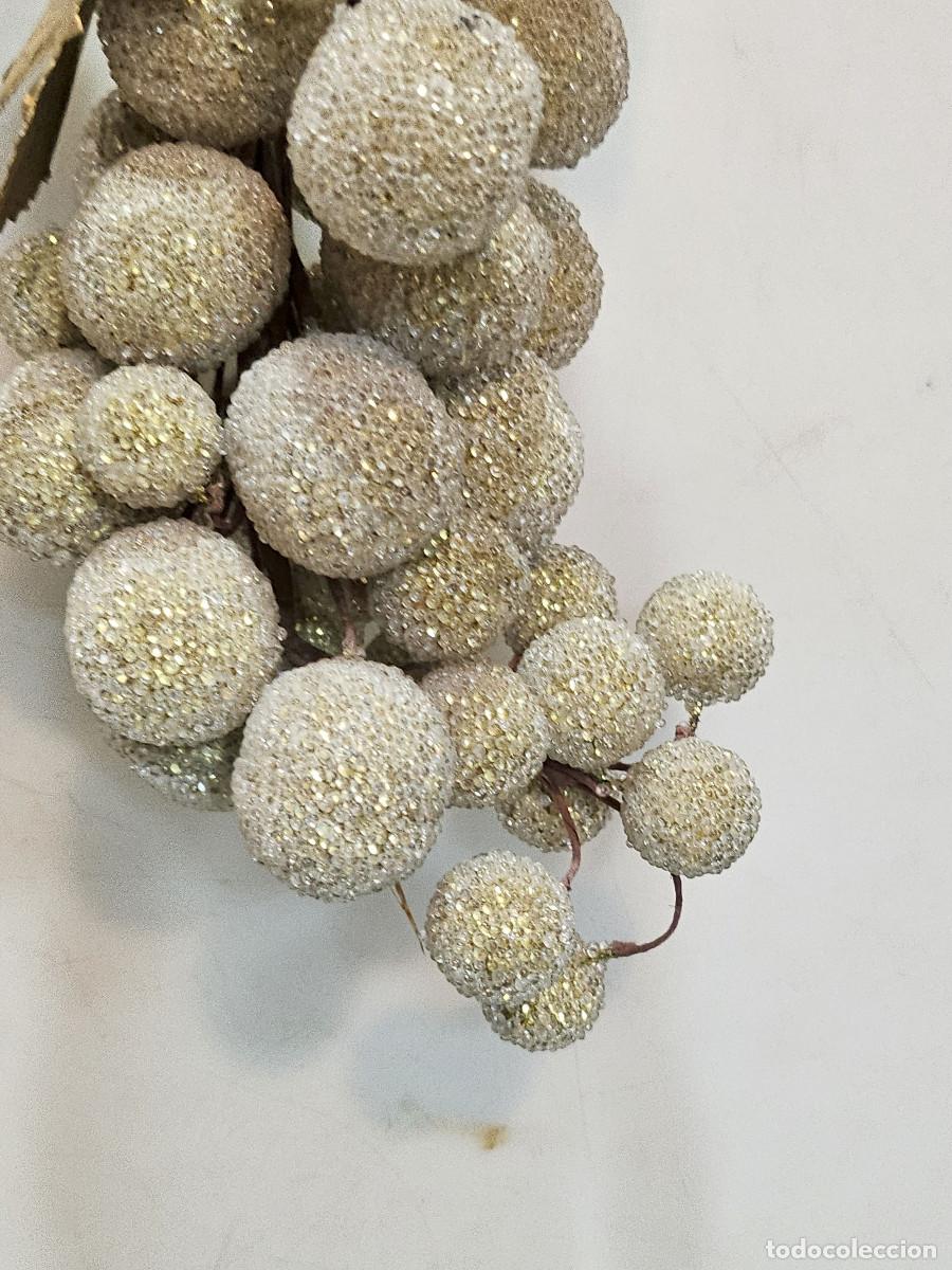 Vintage: adornos navide&ntilde;os racimos de uvas - Foto 3