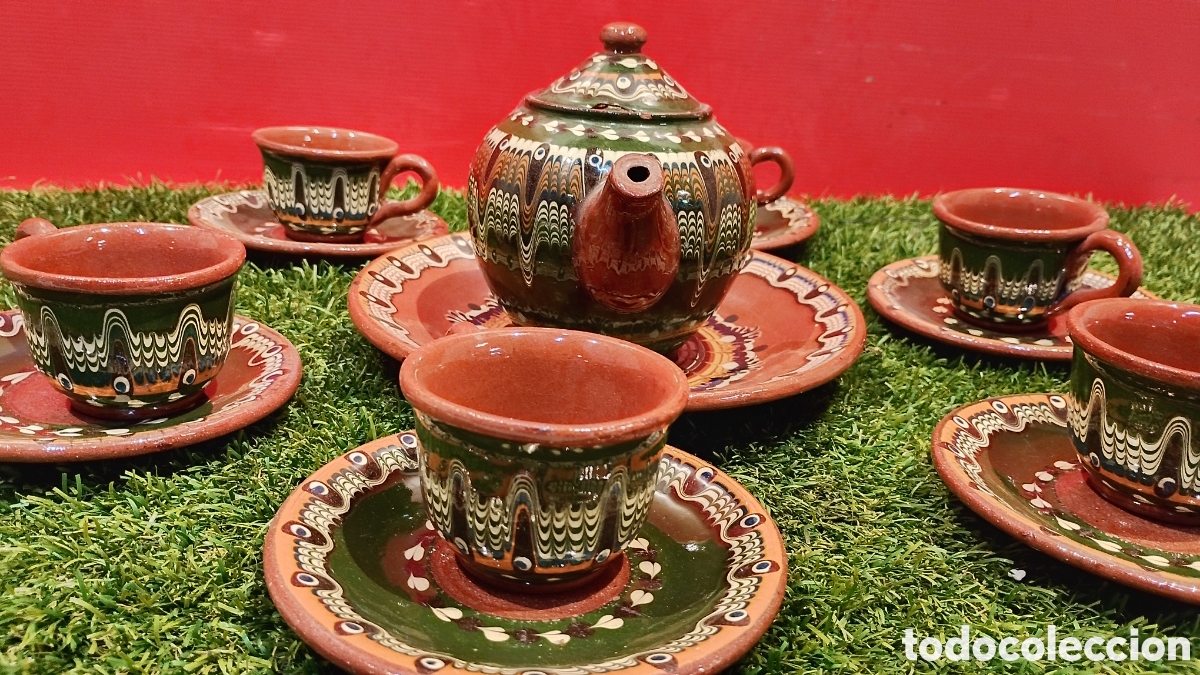 Vintage: JUEGO DE CAFE O T&Eacute; DE CERAMICA. - Foto 2