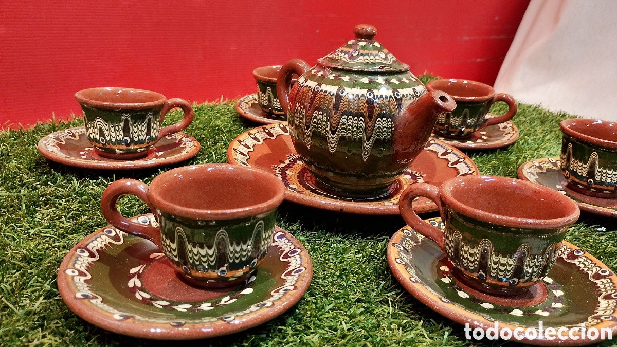Vintage: JUEGO DE CAFE O T&Eacute; DE CERAMICA. - Foto 3