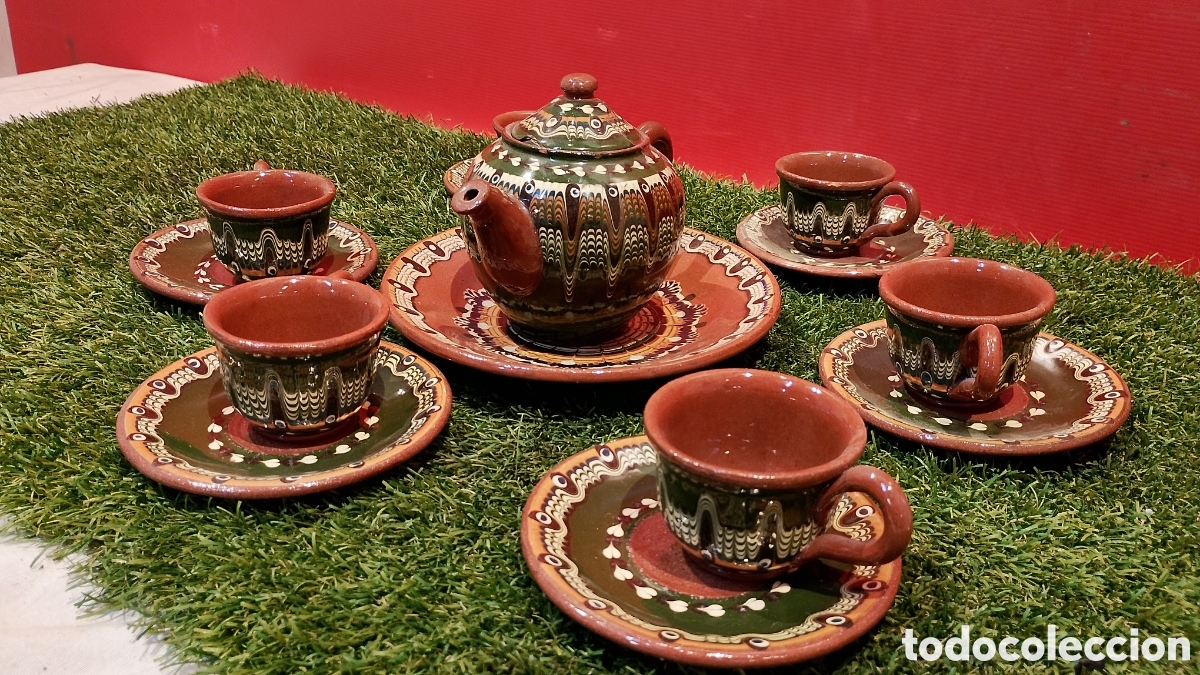 Vintage: JUEGO DE CAFE O T&Eacute; DE CERAMICA. - Foto 4