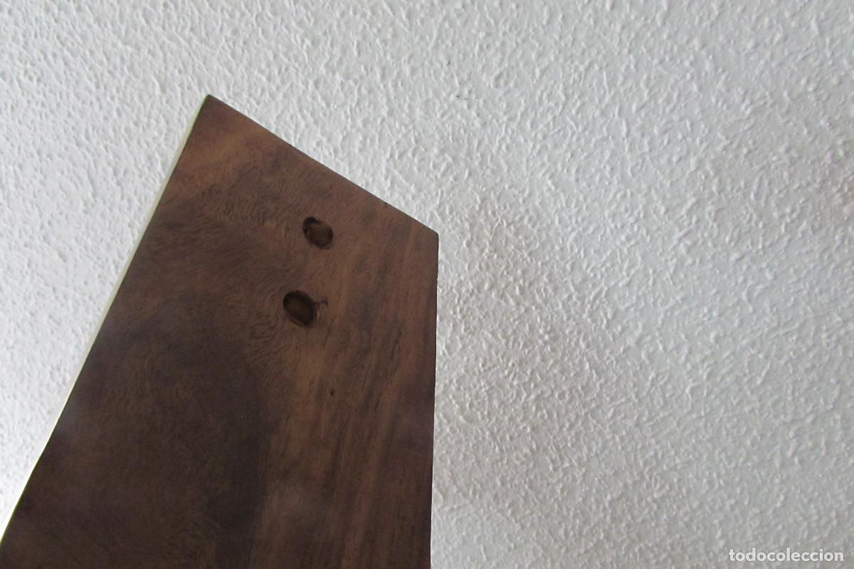 Vintage: Sujeta Libros. Madera y Bronce. Amarre Barcos. - Foto 15