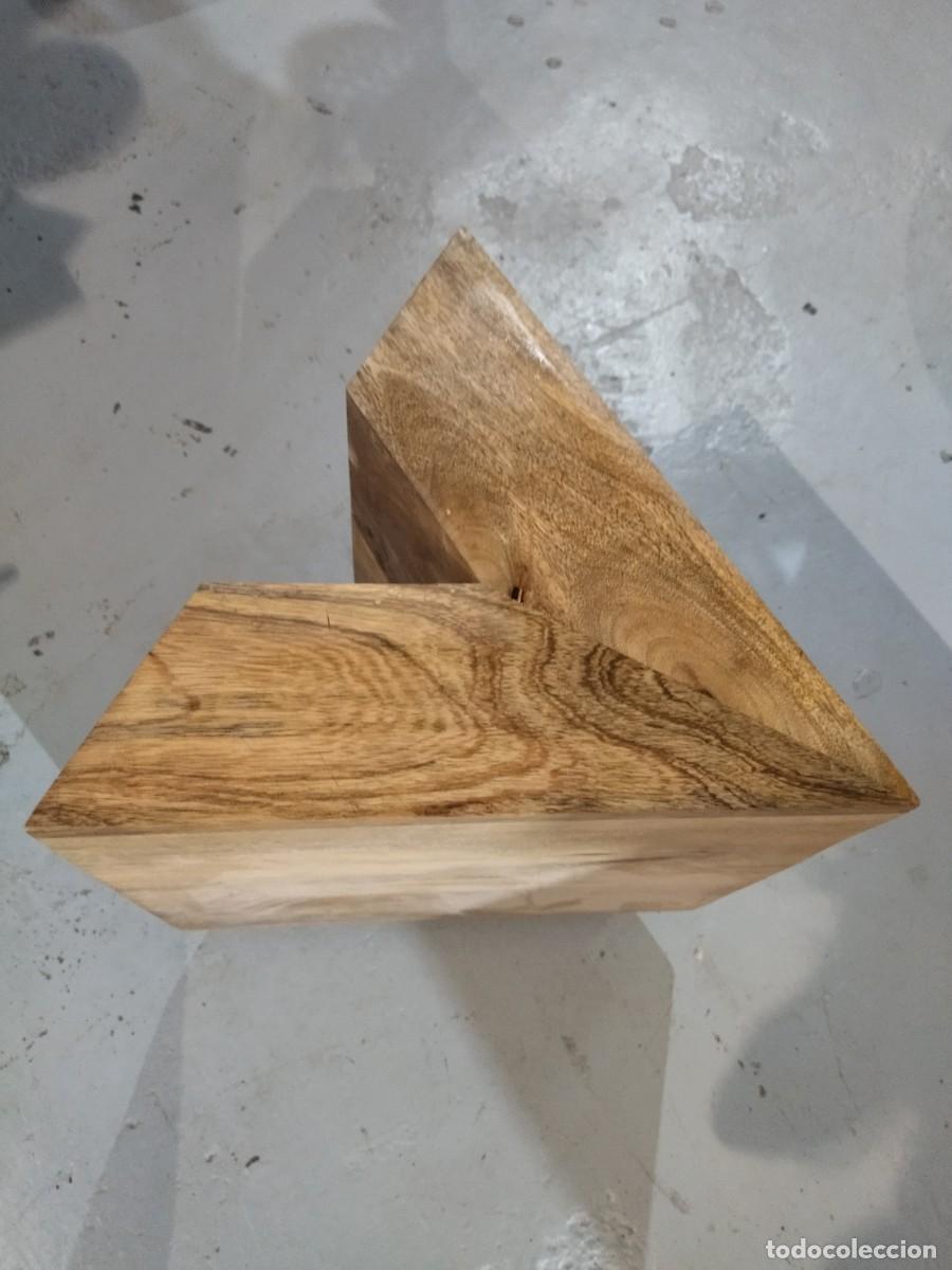 Vintage: Mesita madera natural con forma de punta de flecha - Foto 4