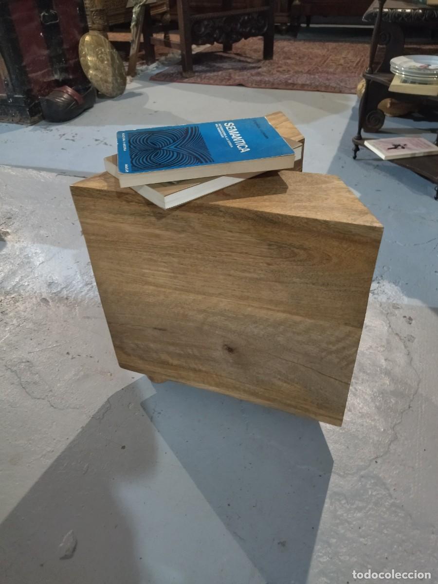 Vintage: Mesita madera natural con forma de punta de flecha - Foto 5