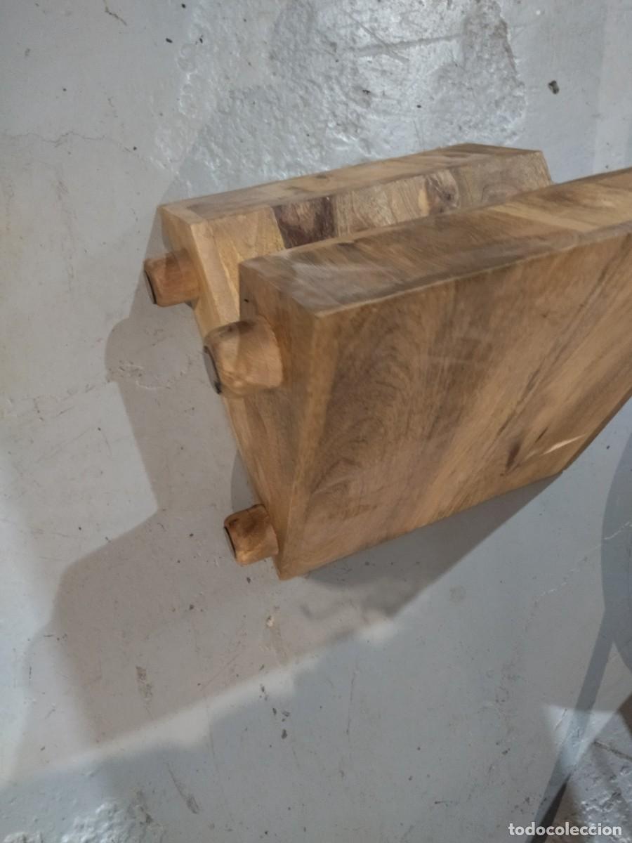 Vintage: Mesita madera natural con forma de punta de flecha - Foto 8