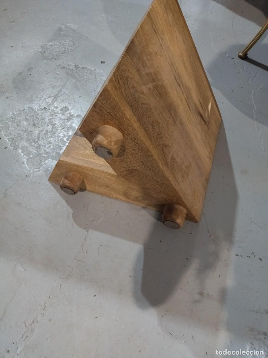 Vintage: Mesita madera natural con forma de punta de flecha - Foto 9