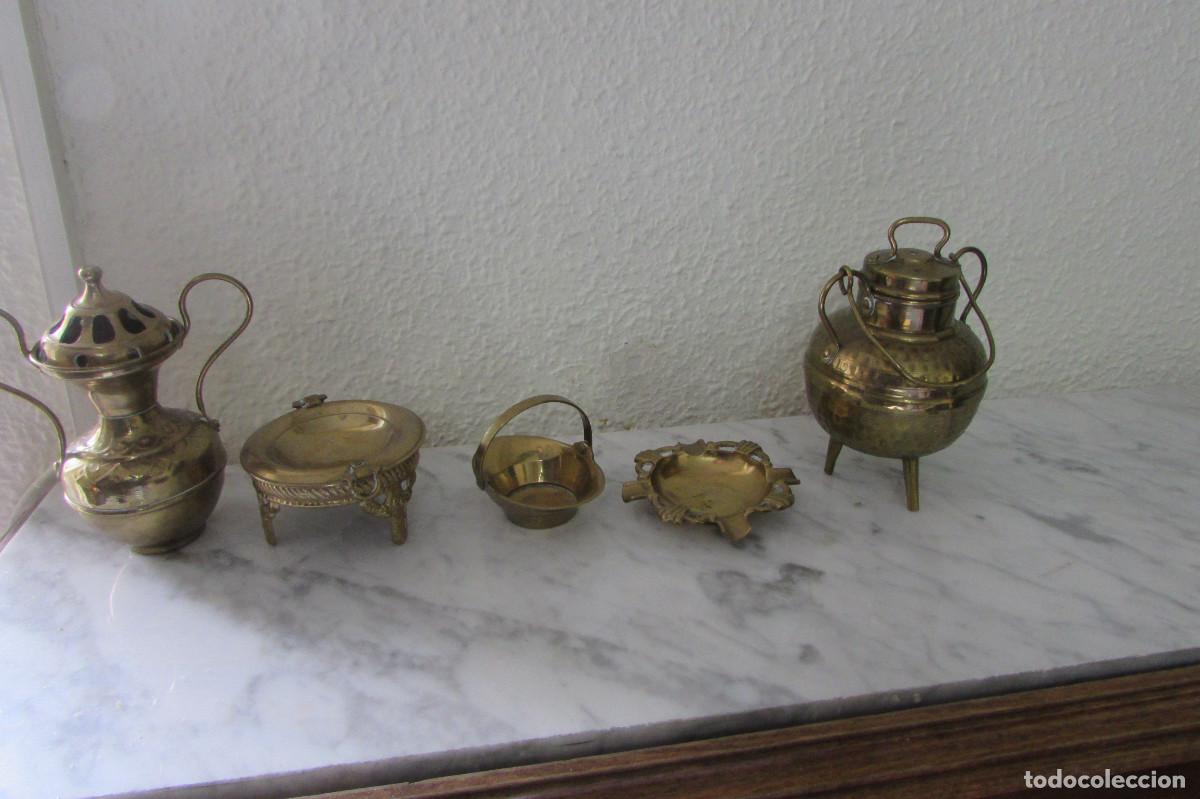 Vintage: LOTE FIGURAS..CALDEROS..LATON/BRONCE - Foto 1