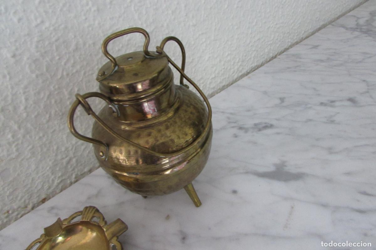 Vintage: LOTE FIGURAS..CALDEROS..LATON/BRONCE - Foto 2