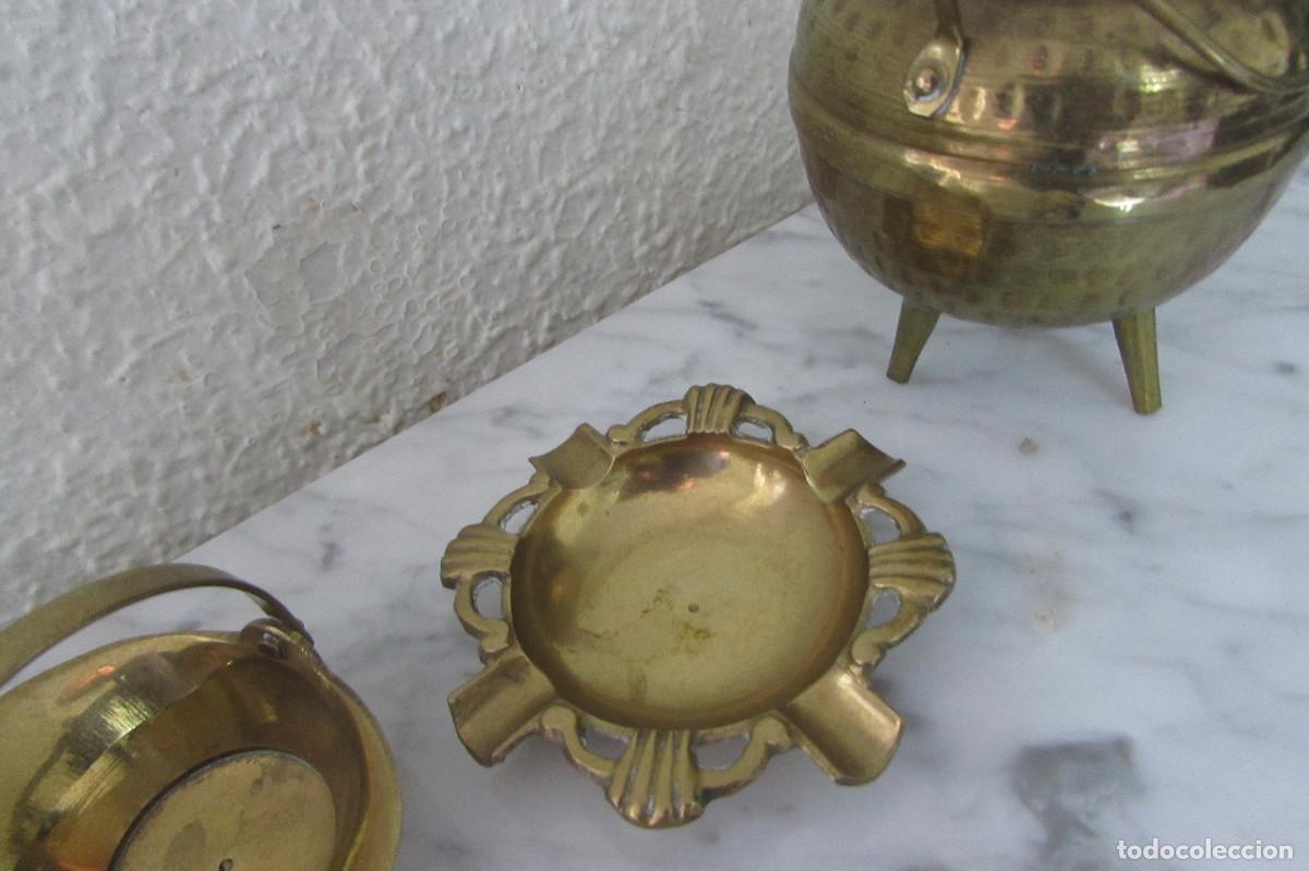 Vintage: LOTE FIGURAS..CALDEROS..LATON/BRONCE - Foto 3