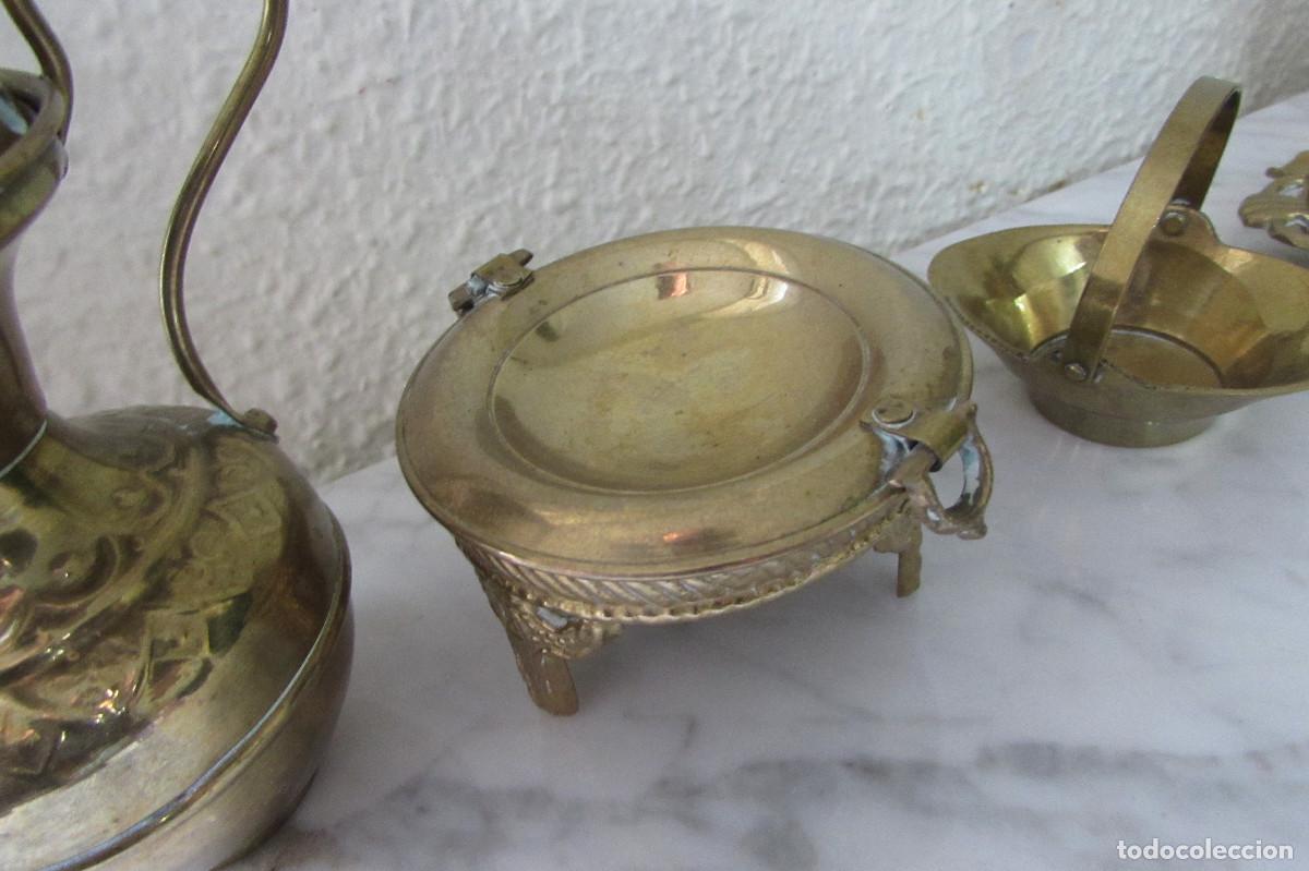 Vintage: LOTE FIGURAS..CALDEROS..LATON/BRONCE - Foto 5