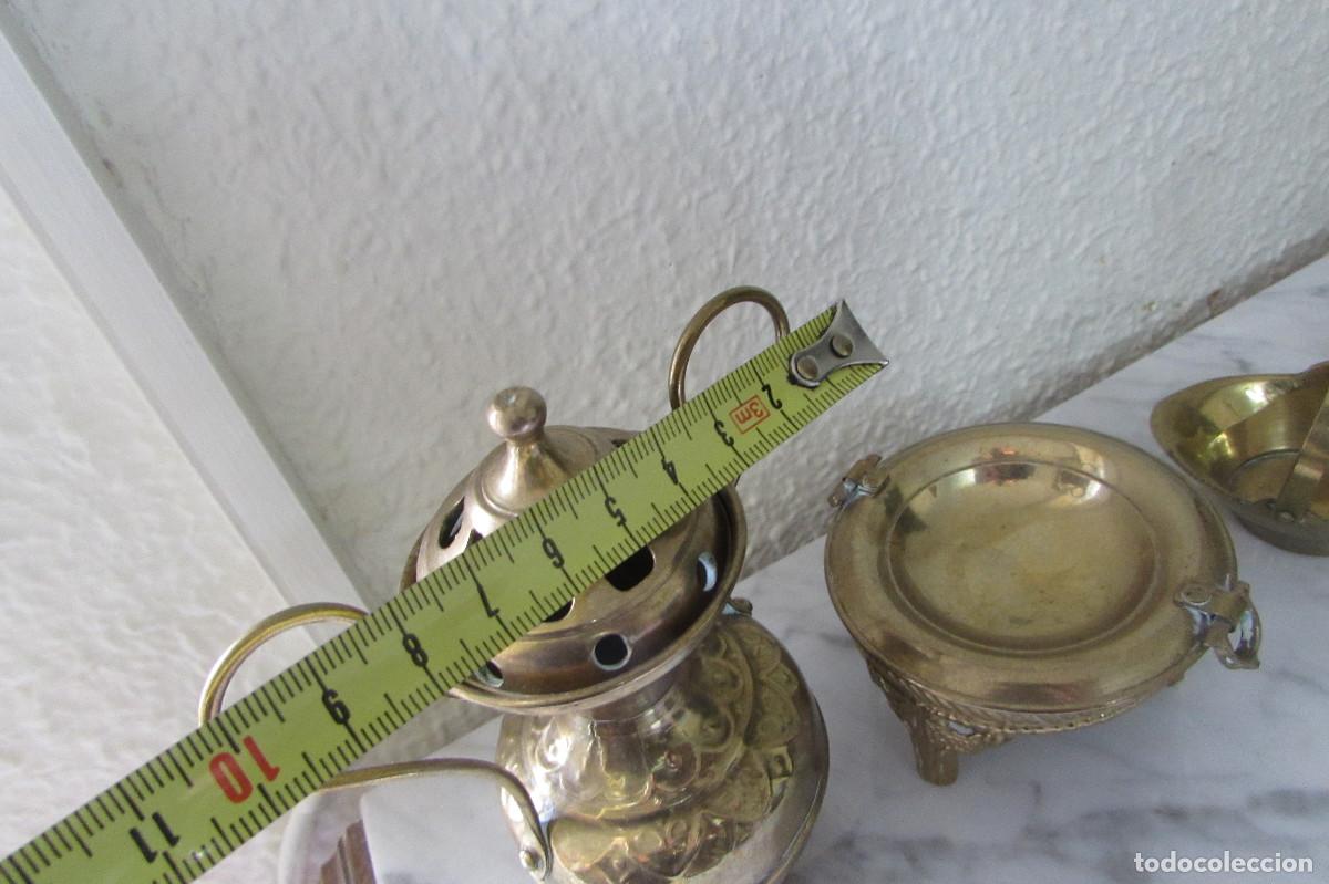 Vintage: LOTE FIGURAS..CALDEROS..LATON/BRONCE - Foto 8
