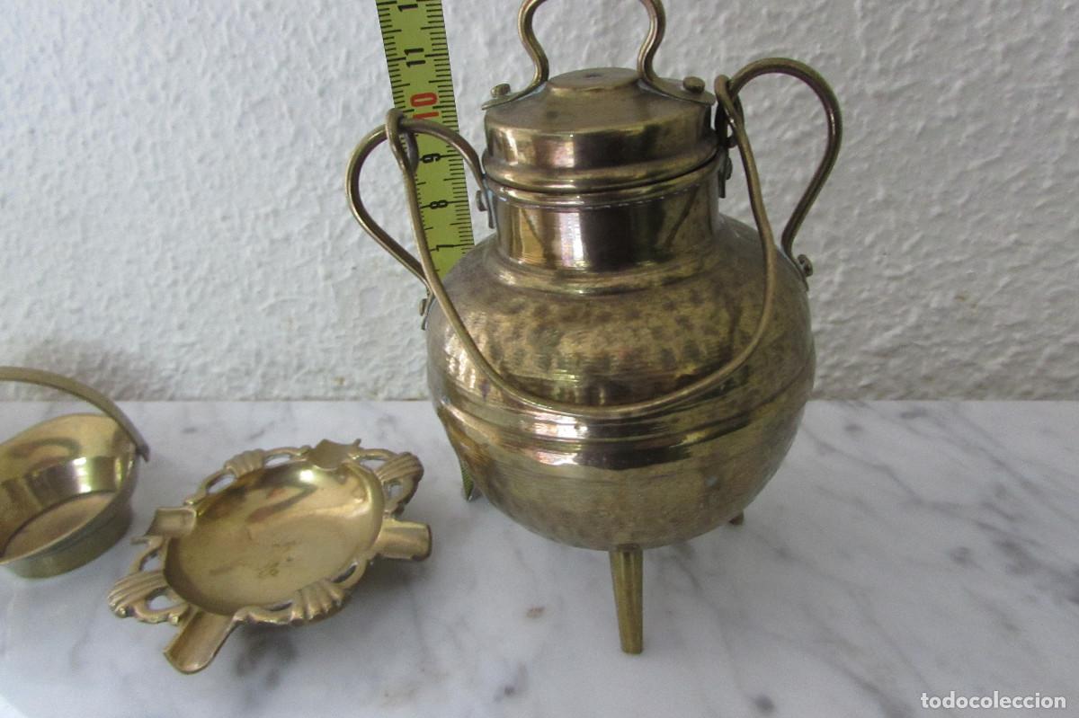 Vintage: LOTE FIGURAS..CALDEROS..LATON/BRONCE - Foto 15