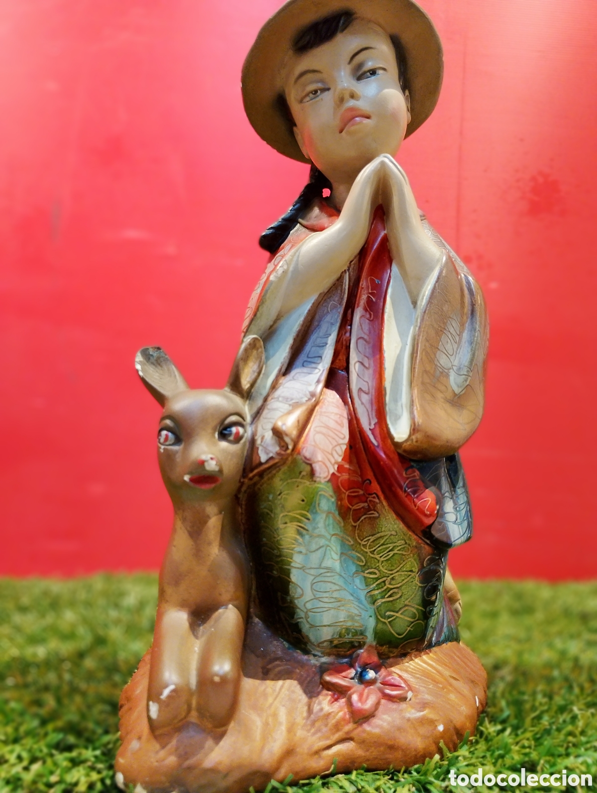 Vintage: Figura de yeso antigua. - Foto 1