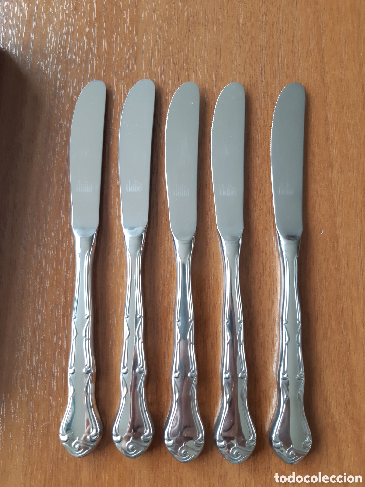 Vintage: Juego de 5 cuchillos de postre Dalia. - Foto 2