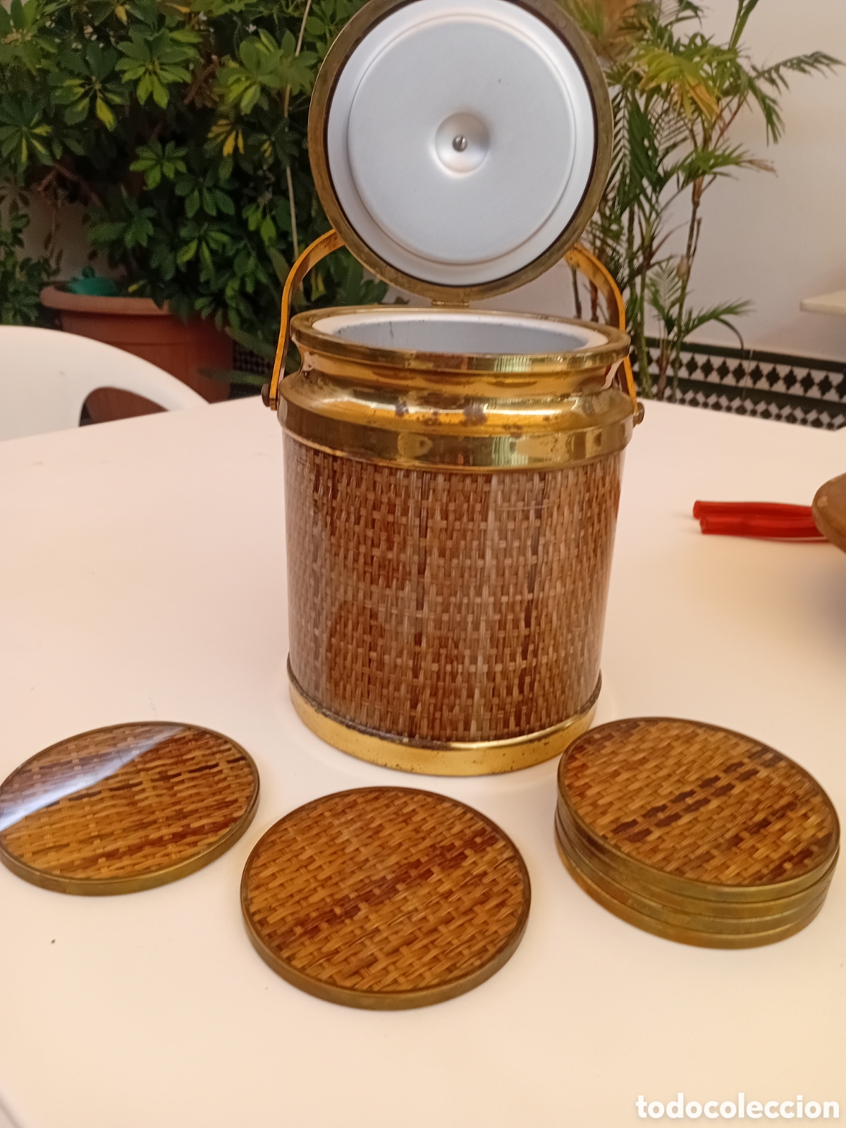 Vintage: CUBITERA Y 6 POSAVASOS - Foto 1