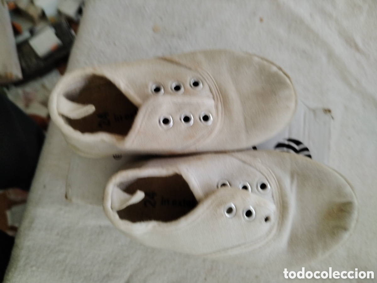 Vintage: Tenis blancos de ni&ntilde;o - Foto 2