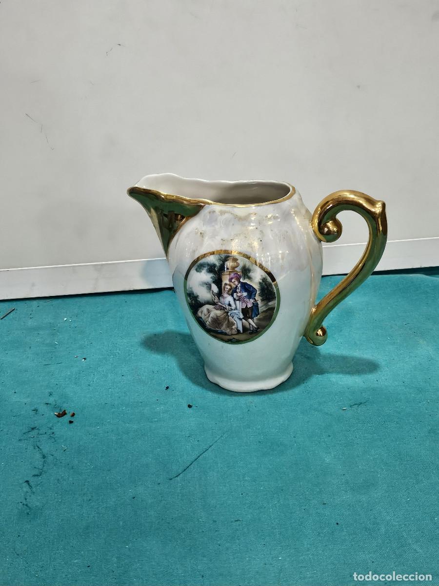 Vintage: jarra de porcelana dorada - Foto 1