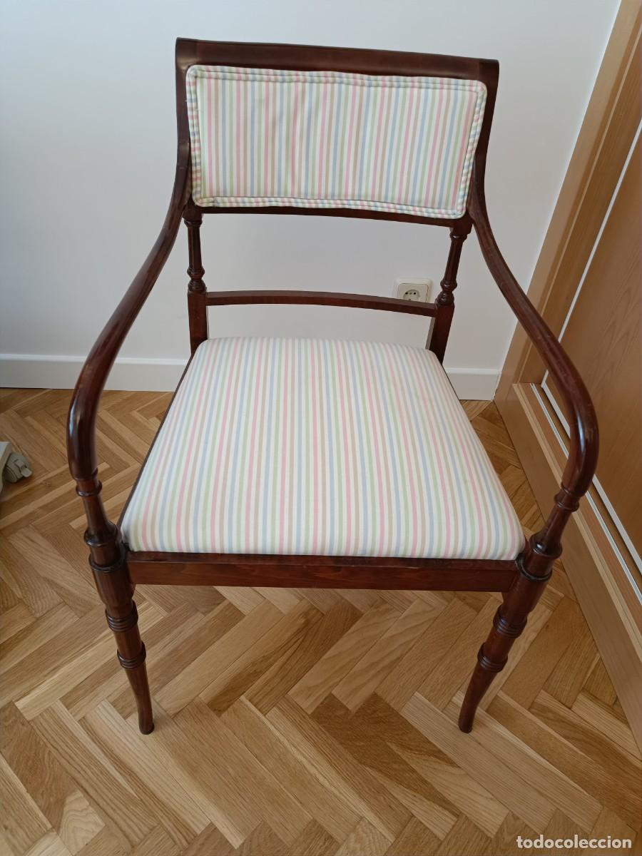 Vintage: Silla de madera tapizada - Foto 1