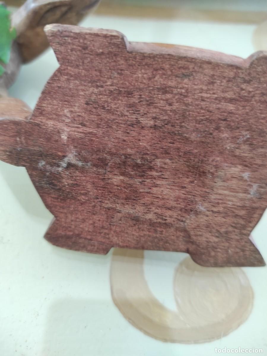 Vintage: Pareja de tortugas de madera - Foto 3
